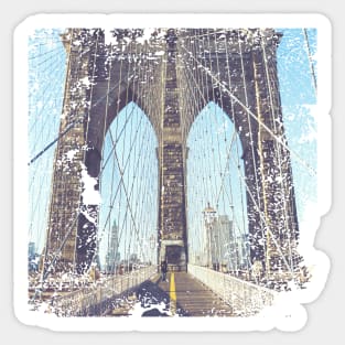 New york gray Bridge Sticker